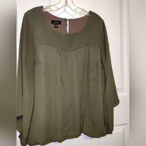 Army green blouse